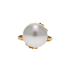 18KG 12.2mm Natural Color South Sea White Pearl Ring