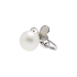 14KG 11.1X11.6mm Natural Color South Sea White Pearl and Shell Ring