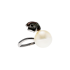 14KG 10.0mm Natural Color South Sea White Pearl and Shell Ring