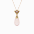 18KG Amethyst Pink Sapphire Quartz Diamond Pendant