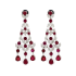 18KG 5.04ct Natural Unheated Mozambique Vivid Pigeon's Blood Red Ruby Diamond Earrings GRC