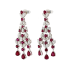 18KG 5.04ct Natural Unheated Mozambique Vivid Pigeon's Blood Red Ruby Diamond Earrings GRC