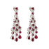 18KG 5.04ct Natural Unheated Mozambique Vivid Pigeon's Blood Red Ruby Diamond Earrings GRC