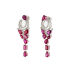 18KG 6.25ct Natural Unheated Mozambique Intense Red Ruby Diamond Earrings GRC