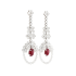 18KG 1.28ct Natural Mozambique Vivid Pigeon's Blood Red Ruby Diamond Earrings GRC