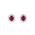 18KG 1.76ct Natural Minor Oil Madagascar Vivid Pigeon's Blood Red Ruby Diamond Earrings GUILD