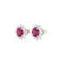 18KG 1.76ct Natural Minor Oil Madagascar Vivid Pigeon's Blood Red Ruby Diamond Earrings GUILD