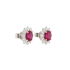 18KG 1.76ct Natural Minor Oil Madagascar Vivid Pigeon's Blood Red Ruby Diamond Earrings GUILD