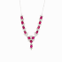 18KG 3.75ct Natural Minor Oil Mozambique Vivid Deep Red Ruby Diamond Necklace GUILD