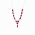 18KG 3.75ct Natural Minor Oil Mozambique Vivid Deep Red Ruby Diamond Necklace GUILD