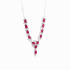 18KG 3.75ct Natural Minor Oil Mozambique Vivid Deep Red Ruby Diamond Necklace GUILD