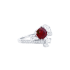 18KG 1.42ct Natural Unheated Mozambique Vivid Pigeon's Blood Red Ruby Diamond Ring AIGS