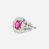 PT950 1.95ct Natural Mozambique Pinkish Red Ruby Diamond Ring