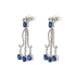 18KG 2.83ct Natural Sri Lanka Vivid Royal Blue Sapphire Diamond Earrings GRC