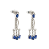 18KG 2.83ct Natural Sri Lanka Vivid Royal Blue Sapphire Diamond Earrings GRC