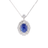 18KG 13.00ct Natural Unheated Burma Intense or Vivid Blue Star Sapphire Diamond Necklace