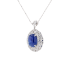 18KG 13.00ct Natural Unheated Burma Intense or Vivid Blue Star Sapphire Diamond Necklace