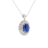 18KG 13.00ct Natural Unheated Burma Intense or Vivid Blue Star Sapphire Diamond Necklace