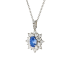 PT850&PT900 1.99ct Natural Unheated Sri Lanka Blue Sapphire Diamond Necklace GIA