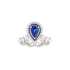 18KG 1.12ct Natural Sri Lanka Vivid Royal Blue Sapphire Diamond Ring GRL