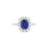 18KG 2.61ct Natural Sri Lanka Vivid Royal Blue Sapphire Diamond Ring GUILD