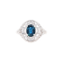 14KG 1.09ct Natural Unheated Sri Lanka Blue Sapphire Diamond Ring CGL