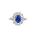 18KG 3.0ct Natural Sri Lanka Vibrant CornFlower Blue Sapphire Diamond Ring