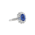 18KG 3.0ct Natural Sri Lanka Vibrant CornFlower Blue Sapphire Diamond Ring