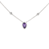 18KG 0.99ct Natural Unheated Sri Lanka Purplish Pink Sapphire Diamond Necklace GIA