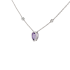 18KG 0.99ct Natural Unheated Sri Lanka Purplish Pink Sapphire Diamond Necklace GIA