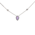 18KG 0.99ct Natural Unheated Sri Lanka Purplish Pink Sapphire Diamond Necklace GIA