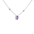 18KG 0.99ct Natural Unheated Sri Lanka Purplish Pink Sapphire Diamond Necklace GIA