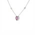 18KG 1.17ct Natural Unheated Sri Lanka Purplish Pink Sapphire Diamond Necklace GIA