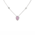 18KG 1.17ct Natural Unheated Sri Lanka Purplish Pink Sapphire Diamond Necklace GIA