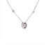 18KG 1.17ct Natural Unheated Sri Lanka Purplish Pink Sapphire Diamond Necklace GIA