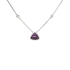 18KG 1.14ct Natural Sri Lanka Change Violet to Pink Sapphire Diamond Necklace GIA