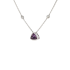 18KG 1.14ct Natural Sri Lanka Change Violet to Pink Sapphire Diamond Necklace GIA