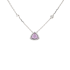 18KG 1.14ct Natural Sri Lanka Change Violet to Pink Sapphire Diamond Necklace GIA