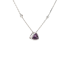 18KG 1.14ct Natural Sri Lanka Change Violet to Pink Sapphire Diamond Necklace GIA