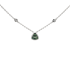 18KG 1.06ct Natural Unheated Sri Lanka Bluish Green Sapphire Diamond Necklace GIA