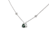 18KG 1.06ct Natural Unheated Sri Lanka Bluish Green Sapphire Diamond Necklace GIA