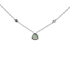 18KG 1.06ct Natural Unheated Sri Lanka Bluish Green Sapphire Diamond Necklace GIA