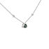 18KG 1.06ct Natural Unheated Sri Lanka Bluish Green Sapphire Diamond Necklace GIA