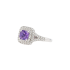 18KG 1.01ct Natural Unheated Sri Lanka Vivid Violet Sapphire Diamond Ring TGL