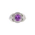 18KG 2.02ct Natural Unheated Sri Lanka Vivid Purple Sapphire Diamond Ring GLC