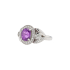 18KG 2.02ct Natural Unheated Sri Lanka Vivid Purple Sapphire Diamond Ring GLC