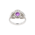 18KG 2.02ct Natural Unheated Sri Lanka Vivid Purple Sapphire Diamond Ring GLC