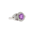 18KG 2.02ct Natural Unheated Sri Lanka Vivid Purple Sapphire Diamond Ring GLC