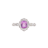 18KG 0.81ct Natural Unheated Sri Lanka Intense Pink Sapphire Diamond Ring  GRC