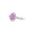 18KG 0.81ct Natural Unheated Sri Lanka Intense Pink Sapphire Diamond Ring  GRC